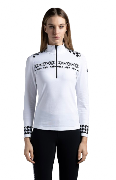 Newland - Eris T-Neck Sweater Women Black/White