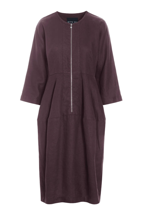 Bitte Kai Rand - Leiko Linen Dress Raisin UnnaS