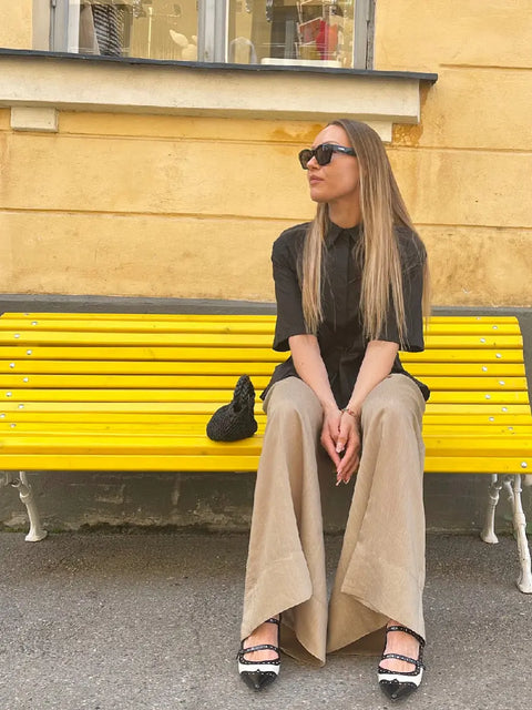 Mes Demoiselles Paris – Soleil Pants Beige - UNNA S