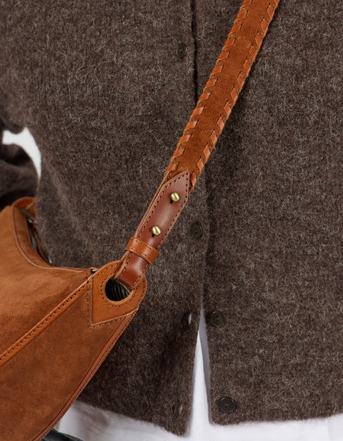 O My Bag - Leo Midi Suede Cognac UnnaS