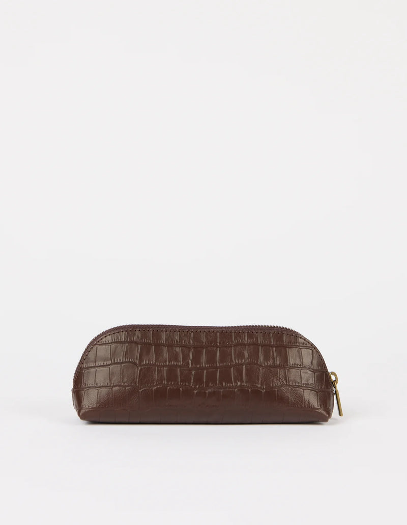 O My Bag - Pencil Case Chocolate Croco