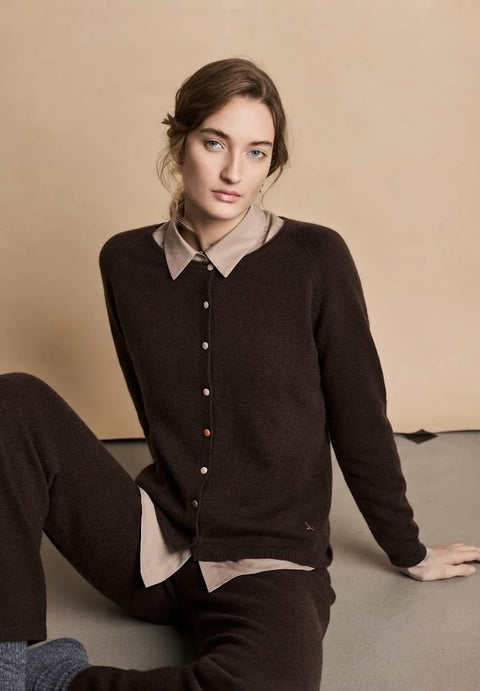 BTF•CPH - Lia Cashmere-Merino Cardigan Brown