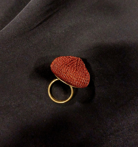 Lotta & Djossou Paris  - Solstice Ring Red - UNNA S