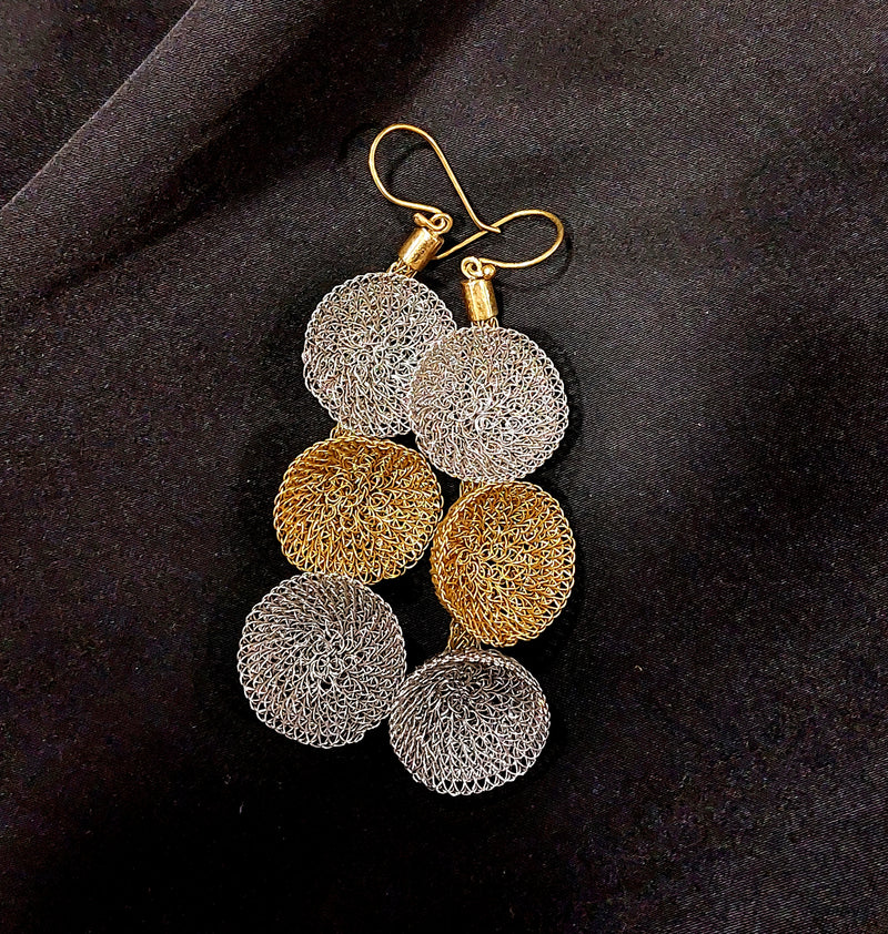 Lotta & Djossou - Aurora Earrings Silver/Brass