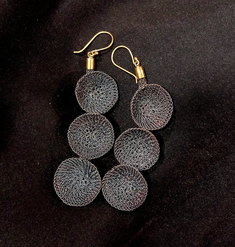 Lotta & Djossou - Aurora Earrings Burnt Silver