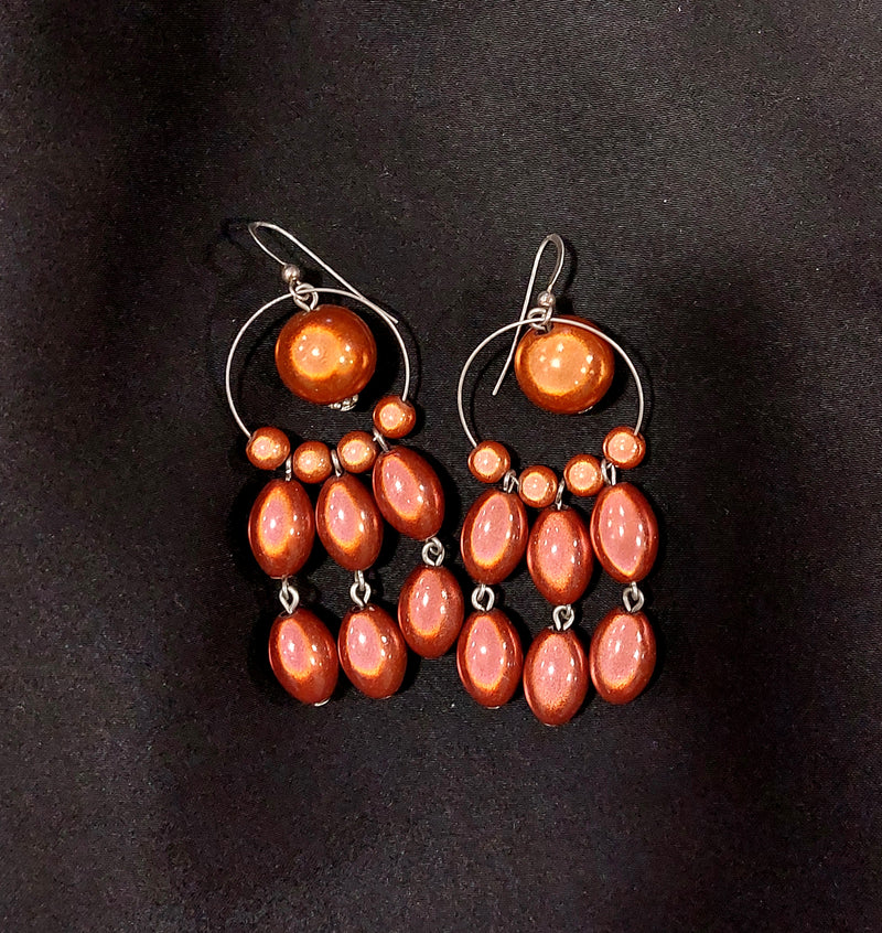 Linda Toye Jewellery - Palma Earring Brown/Rust