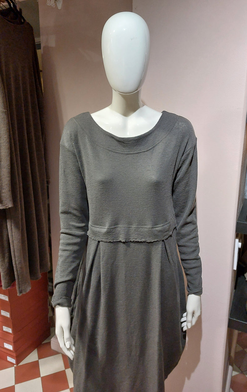 By Basics - Merino Wool Dress Black Coffee