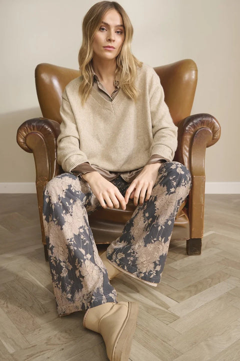 Costamani - Signe Pants Grey/Sand