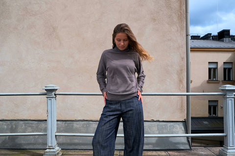 MeiMeij - Yara Long Sleeve Wool Turtleneck Greige