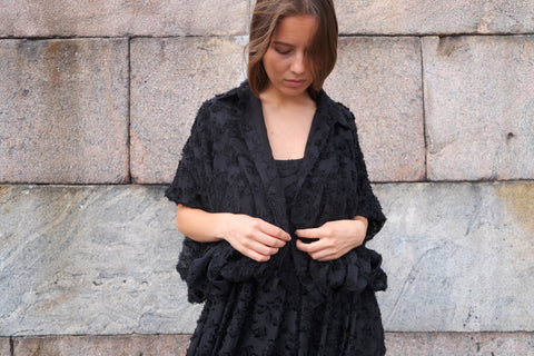 MeiMeij - Zinnia Sleeveless Fringe Blouse Black