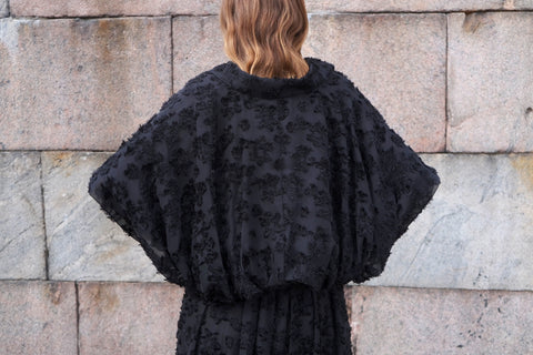 MeiMeij - Zinnia Sleeveless Fringe Blouse Black