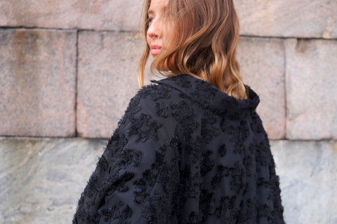 MeiMeij - Zinnia Sleeveless Fringe Blouse Black