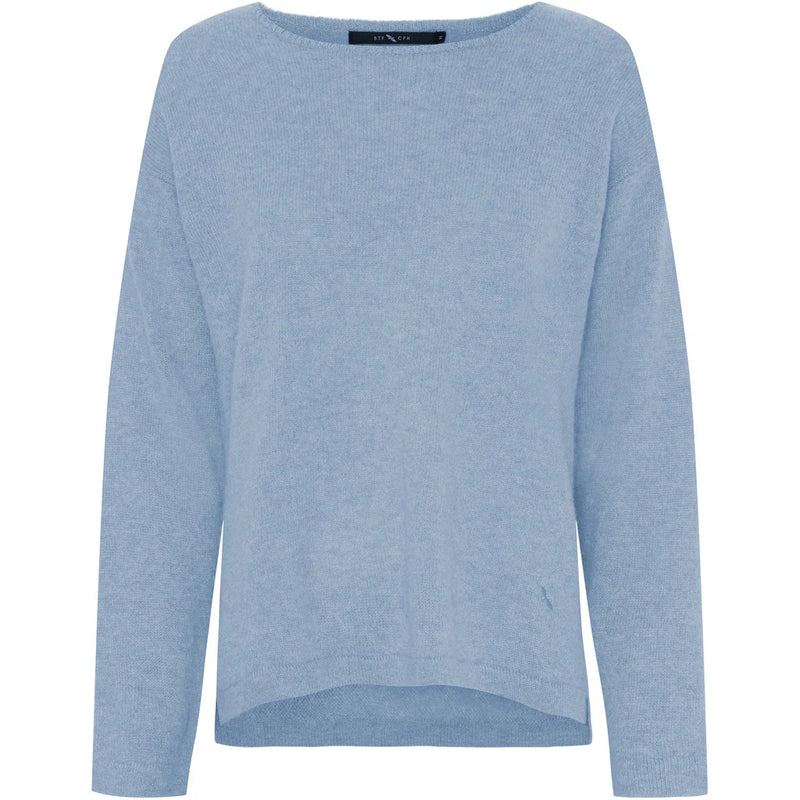 BTF•CPH - Cashmere Blouse Light Blue Melange