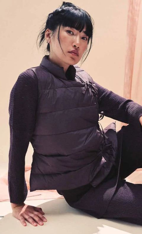 Bitte Kai Rand - Feather Down Side Tie Vest Puce UnnaS