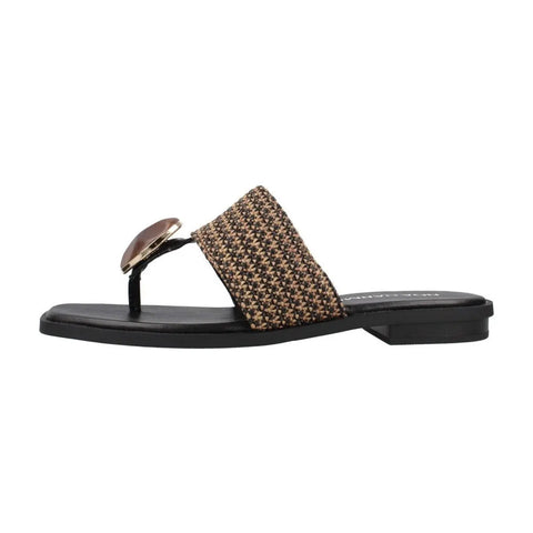 Noa Harmon - Dala Sandal Flat Black/Brown - UNNA S