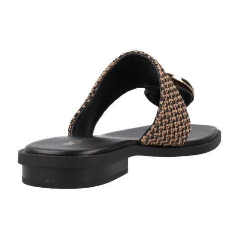 Noa Harmon - Dala Sandal Flat Black/Brown - UNNA S