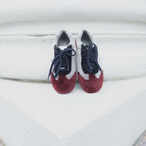 Noa Harmon - Delores Teddy Sneakers Burgundy/Blue