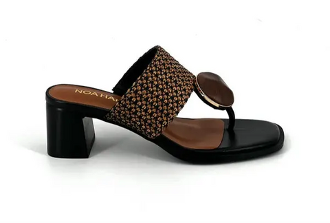 Noa Harmon - Dala Heeled Sandal Black/Brown - UNNA S