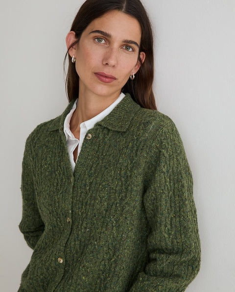 Yerse - Ariadne Woven Tweed Cardigan