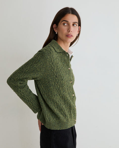 Yerse - Ariadne Woven Tweed Cardigan