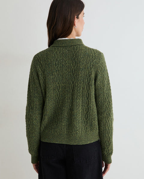 Yerse - Ariadne Woven Tweed Cardigan