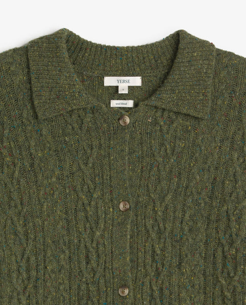 Yerse - Ariadne Woven Tweed Cardigan