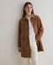 Yerse - Marcella Sheep Suede Midi Coat Camel