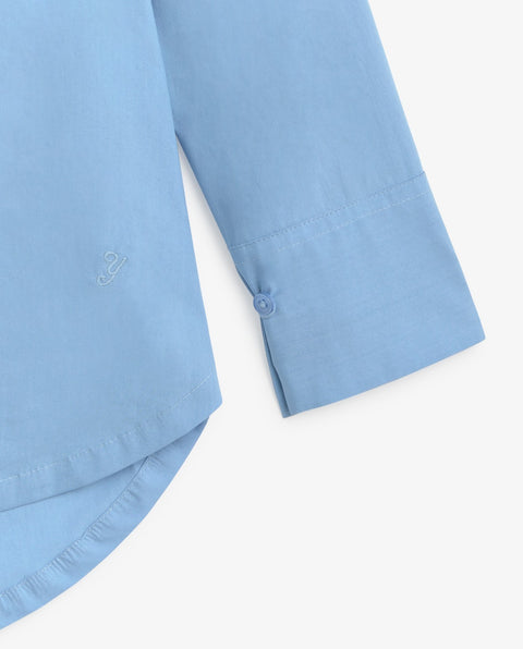 Yerse - Selene Oversize Poplin Shirt Blue