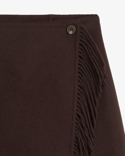 Yerse - Eloise Skirt Fringe Coffee Brown