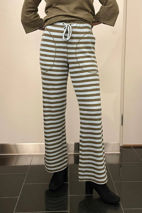 By Basics - Merino Wool Pants Striped - UNNA S