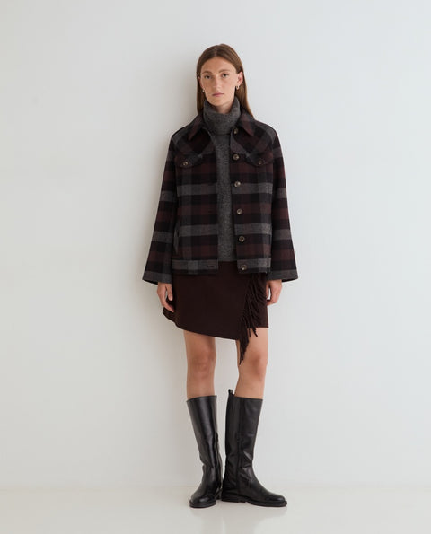 Yerse - Eloise Skirt Fringe Coffee Brown