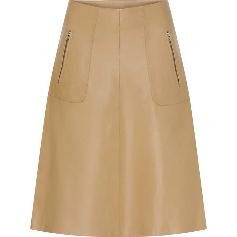 BTF•CPH - Leather Skirt Latte