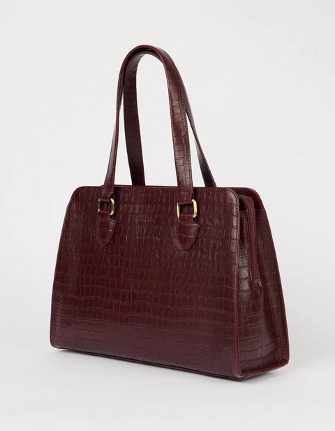 O My Bag - Blair Croco Print Leather Cherry - UNNA S