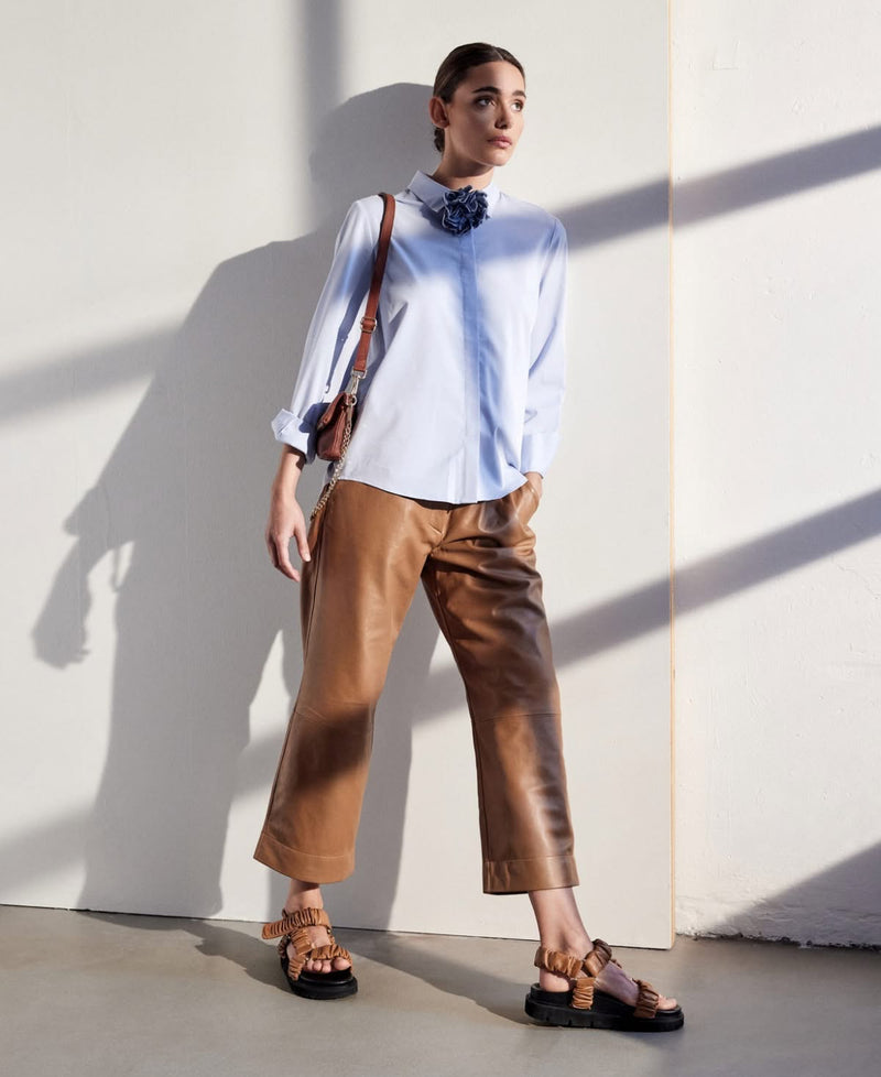 BTF•CPH - Leather Pants Ankle Length Caramel