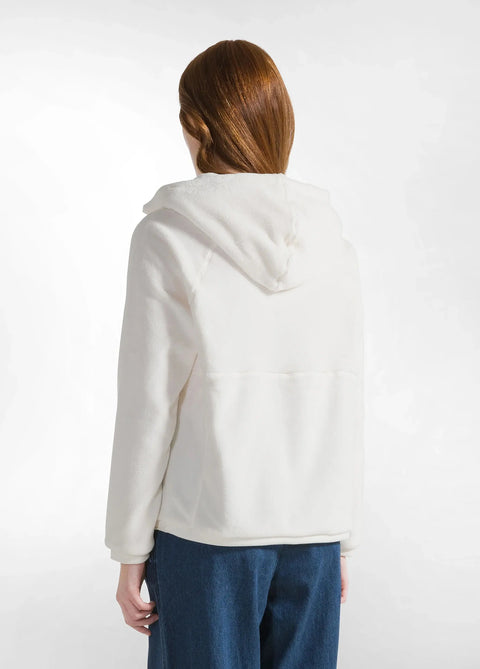 Deha - Fleece Hoodie White - UNNA S
