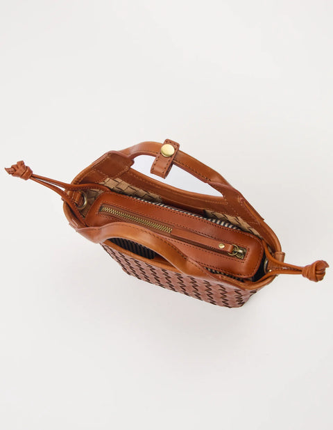 O My Bag Amsterdam - Mara Mini Cognac Woven UNNA S