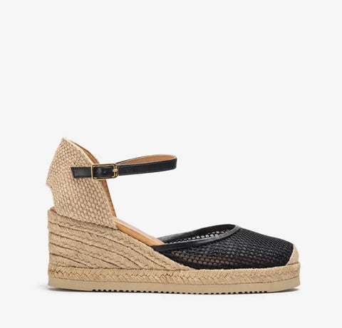 Unisa - Anna Espadrillo Mesh Black UnnaS