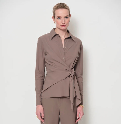 LaSalle - Side Tie Wrap Shirt Cashew