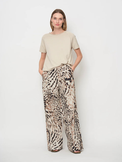LaSalle - Ziva Wide Leg Pants Panther UnnaS
