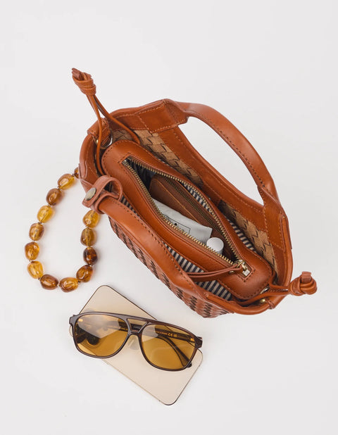 O My Bag Amsterdam - Mara Mini Cognac Woven UNNA S
