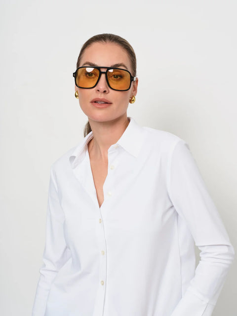 Lasalle - Boxy Crop Shirt White