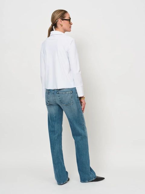 Lasalle - Boxy Crop Shirt White