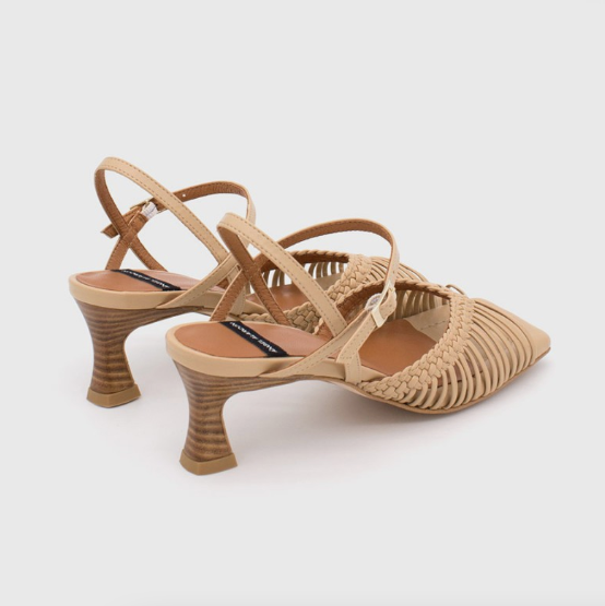 Ángel Alarcón - Kelly Heeled Sandal Beige