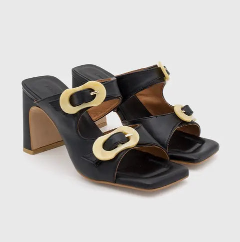Ángel Alarcón - Tiffany Heeled Sandal Black - UNNA S