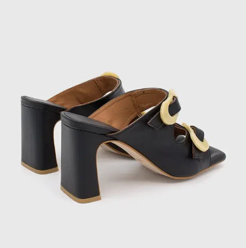 Ángel Alarcón - Tiffany Heeled Sandal Black - UNNA S