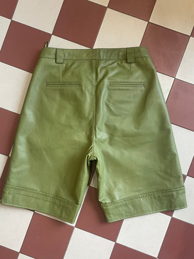 BTF•CPH - Leather Bermudas Green