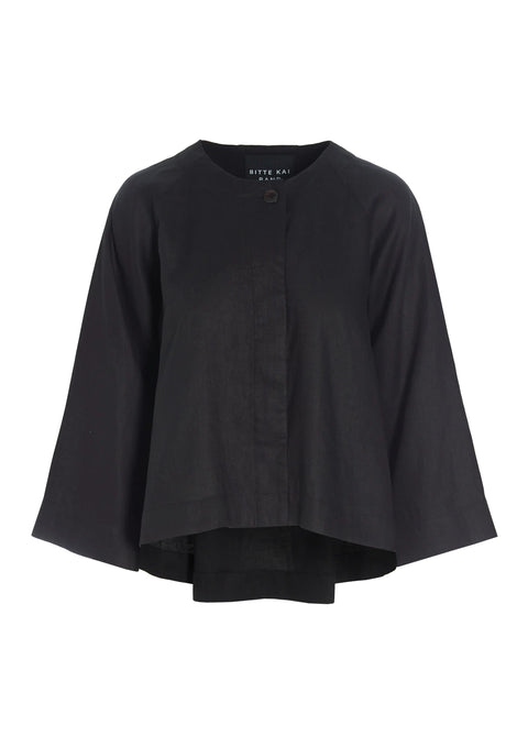 Bitte Kai Rand - Linen Shirt Black - UNNA S