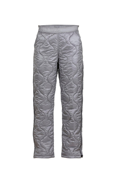 Blue Sportswear - Caitlyn Shiny Quilt Pants Silver Grey