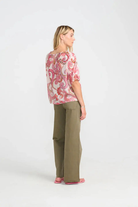 Costamani - Daffodil Beauty Blouse Pink Flower UNNA S
