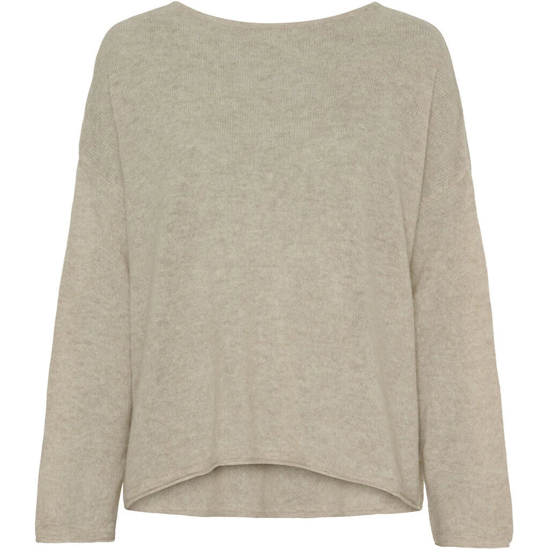 BTF•CPH - Oversized Cashmere Blouse Beige Melange